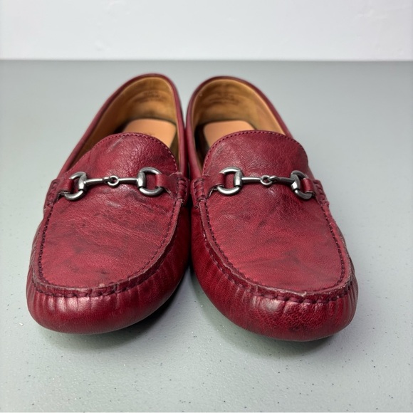 Johnston & Murphy Maggie Bit Red Driving Loafers Slip On 9.5M 78-14715 Flats - Picture 2 of 10